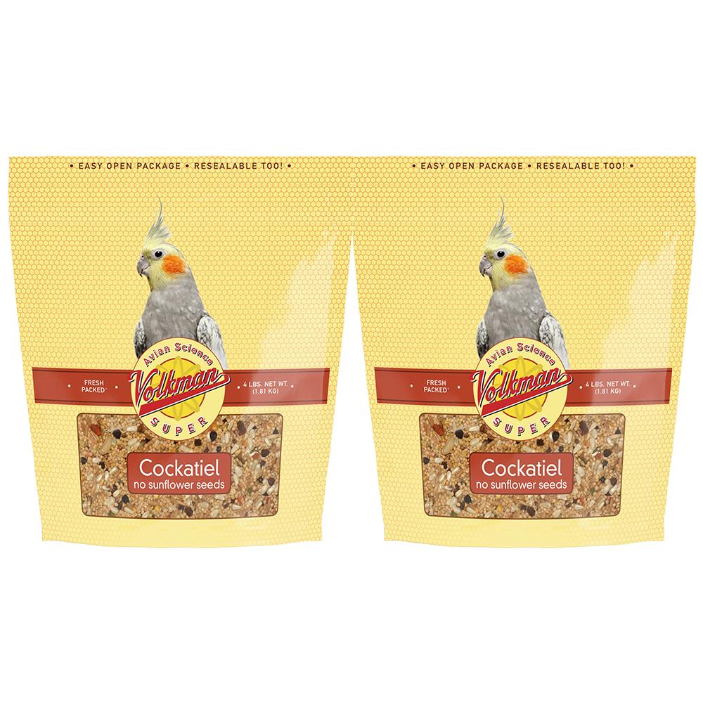 Avian Science Super Cockatiel NO Sun 4 pound Bird Seed 2pk