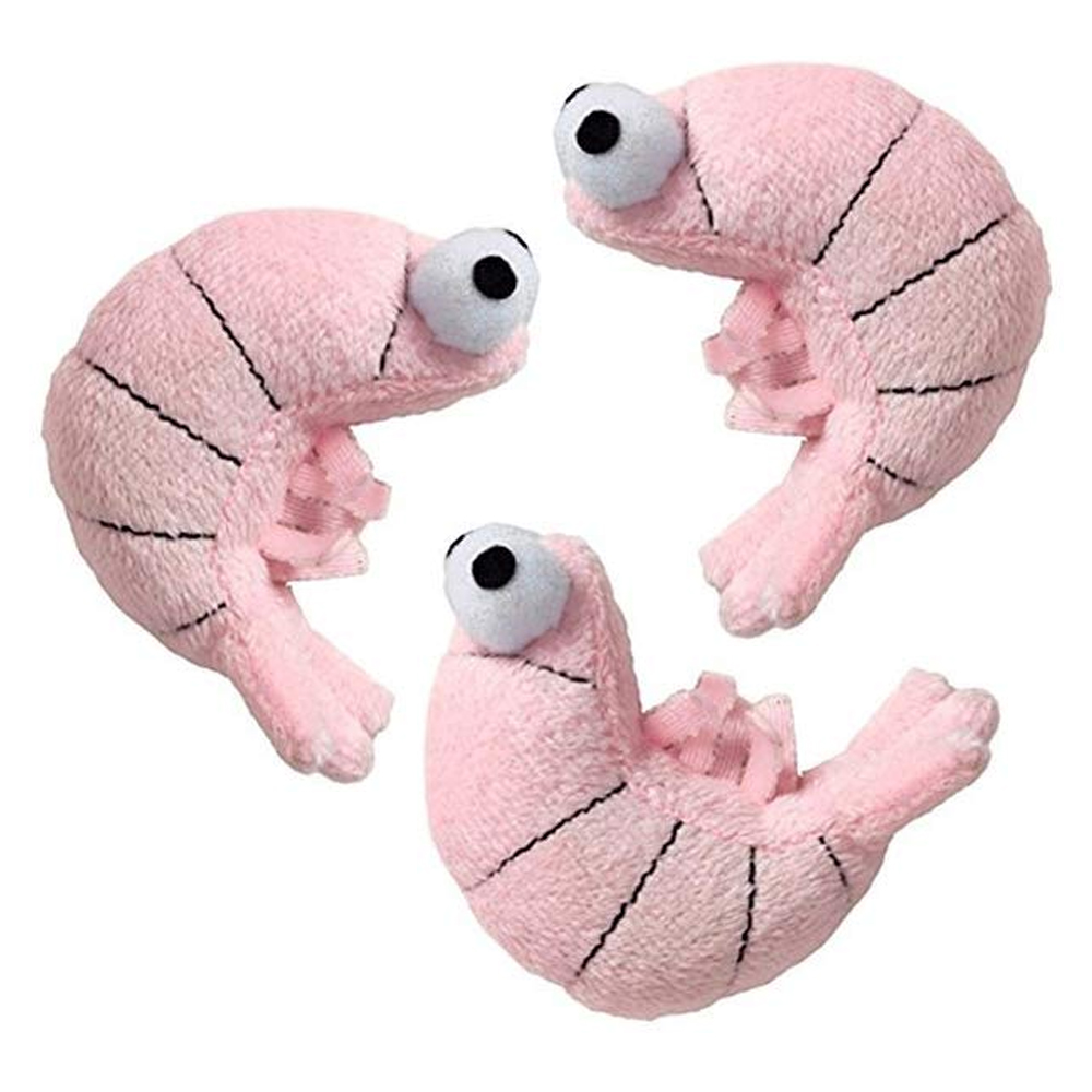 Sushi Pink Shrimp Catnip Cat Toy 3 pack