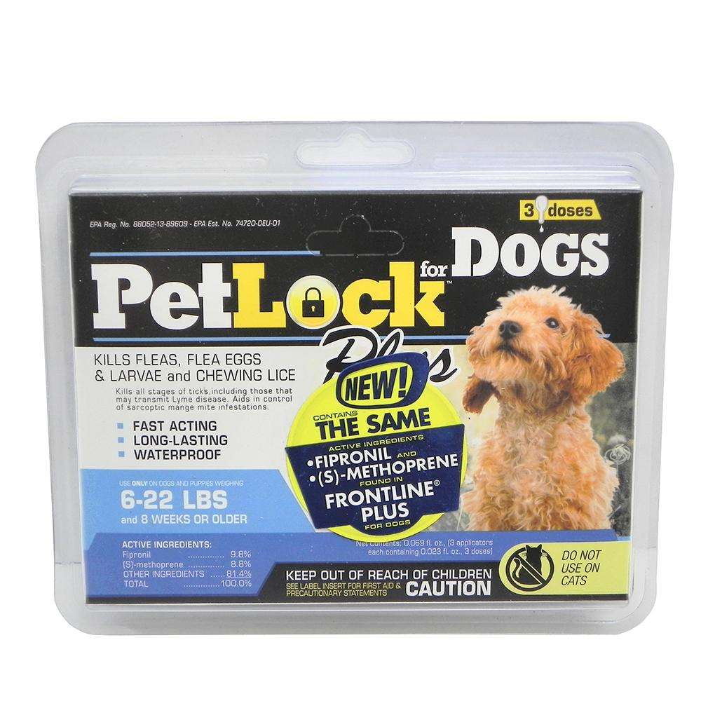 PetlockTopical Flea and Tick Treatment for Small Dogs 3-pack