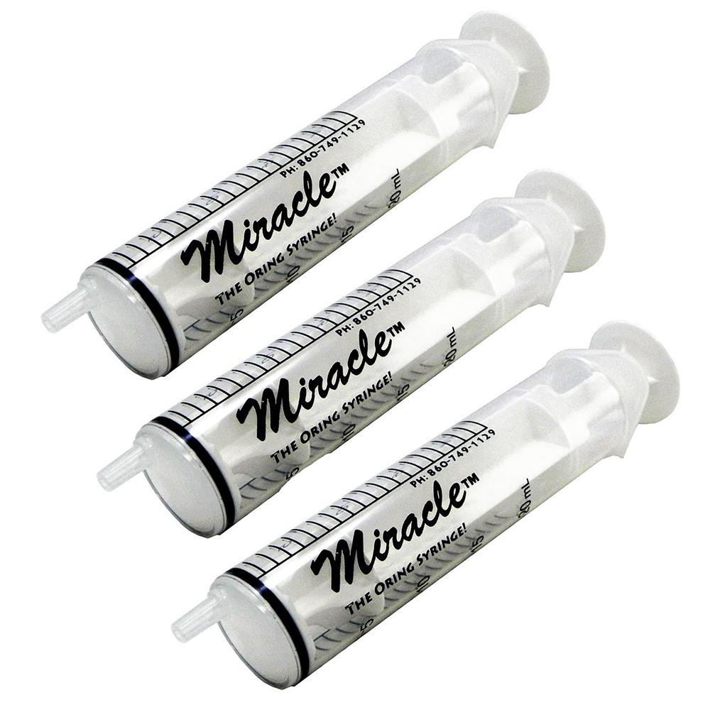 Miracle 20cc Slip Tip O-Ring Handfeeding Syringe 3 Pack