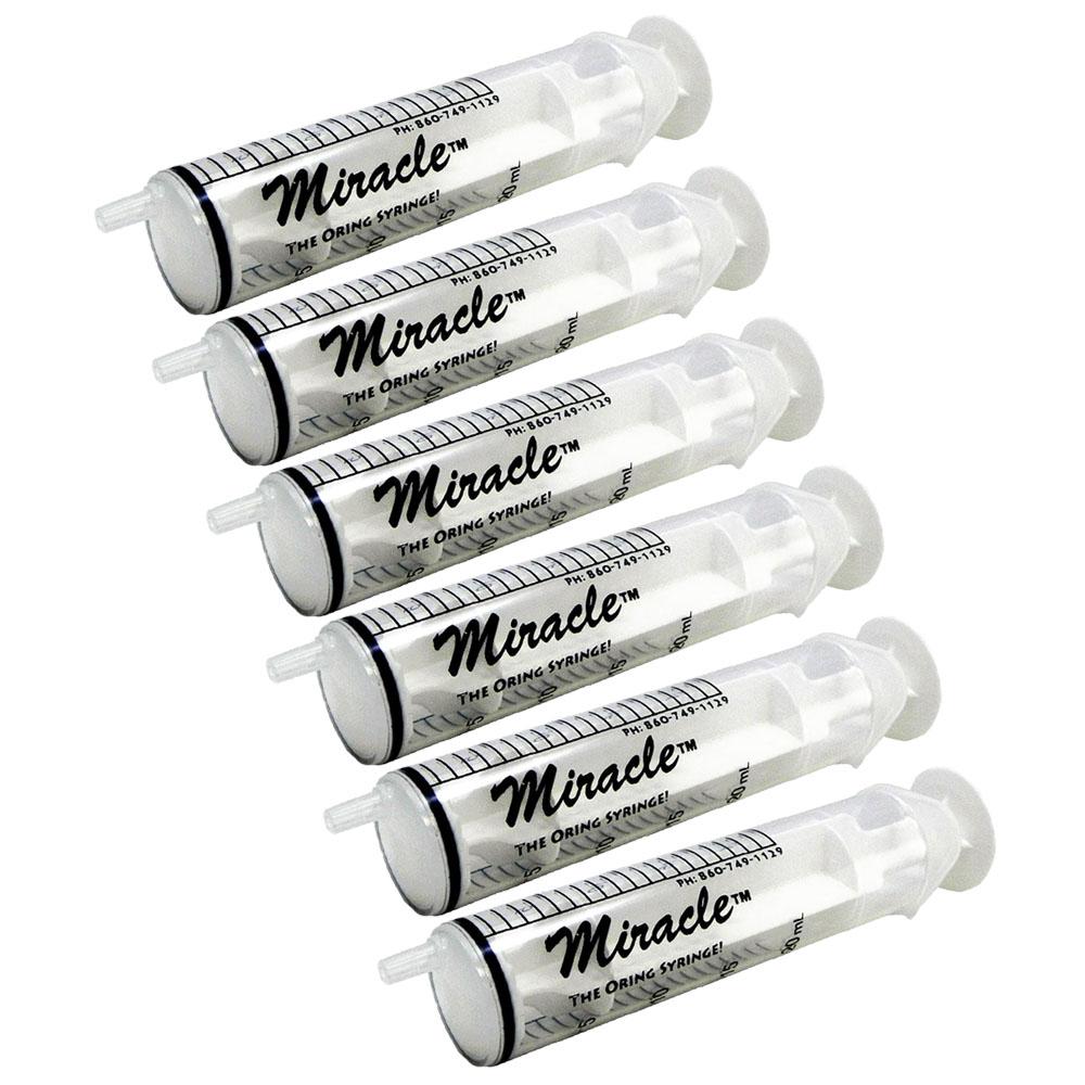 Miracle 20cc Slip Tip O-Ring Handfeeding Syringe 6 Pack
