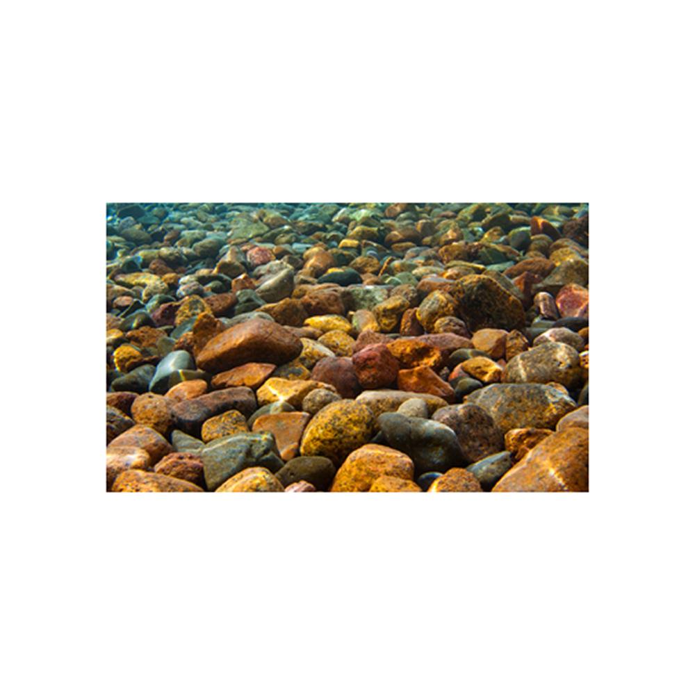 River Rocks 3D Aquarium Background 20 x 12-in.