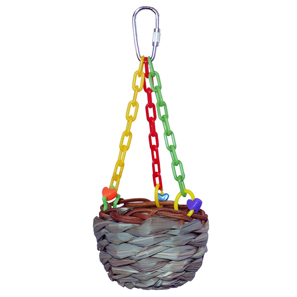 Super Bird Hanging Treat Basket Bird Toy for Smaller Birds
