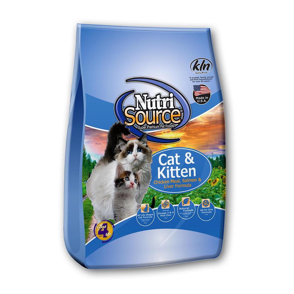NutriSource Chicken Salmon Cat and Kitten Food 16Lb.
