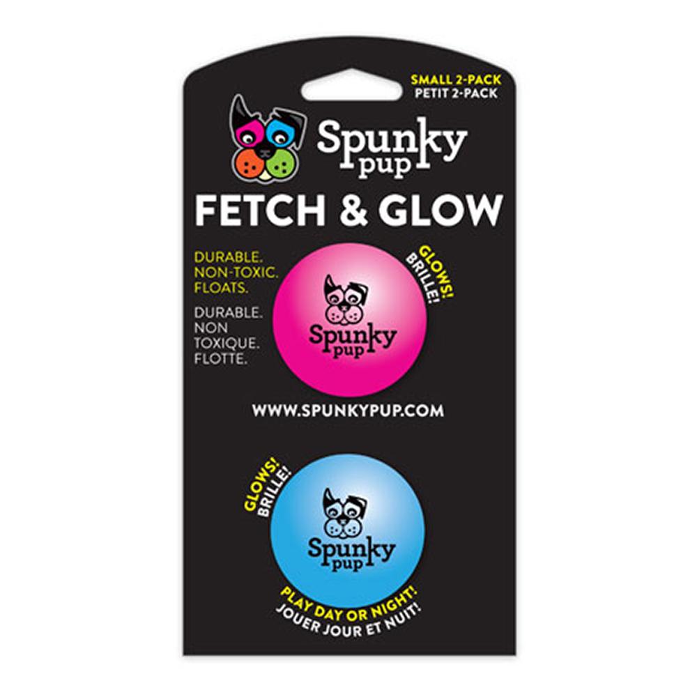 Spunky Pup Fetch and Glow Dog Ball Small Dog Toy