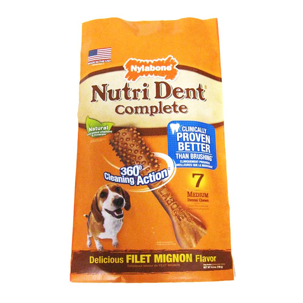 Nutrident Edible Dental Dog Chews Medium 7 ct