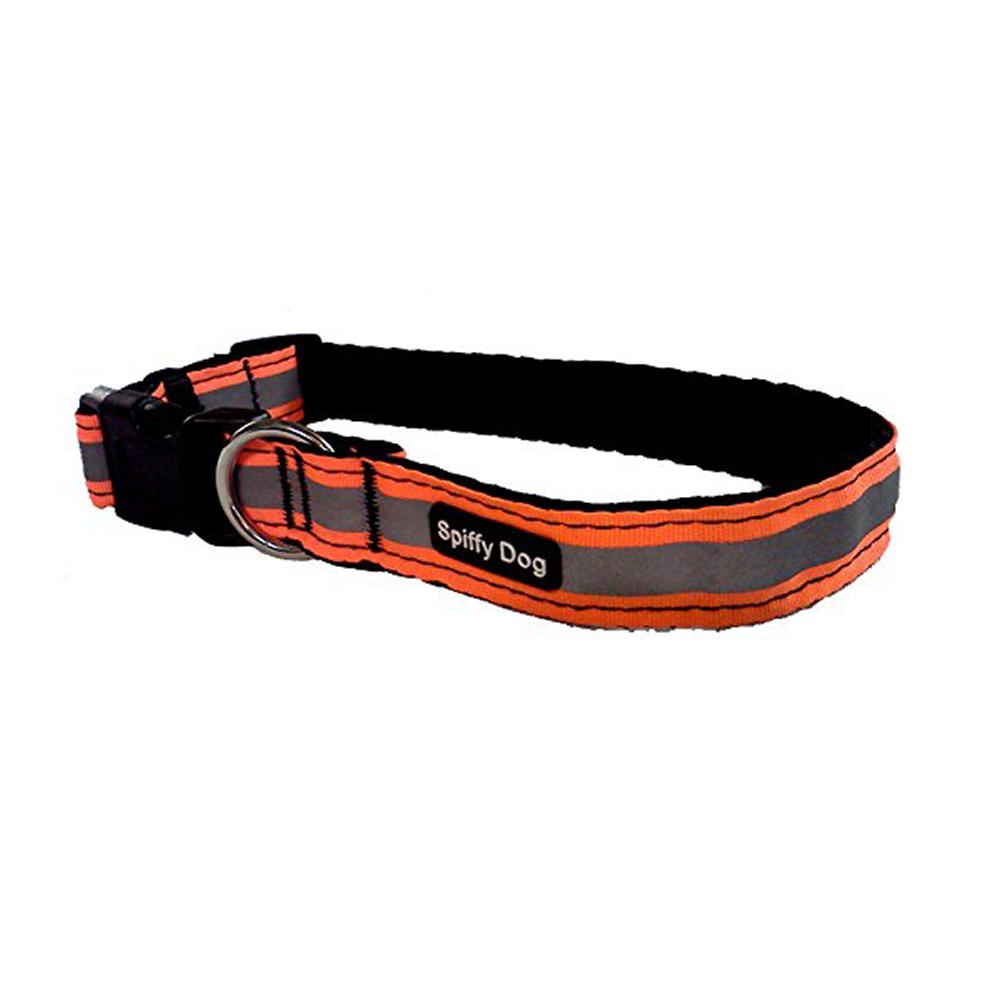 Spiffy Dog Medium Orange Reflective Air Collar for Dogs