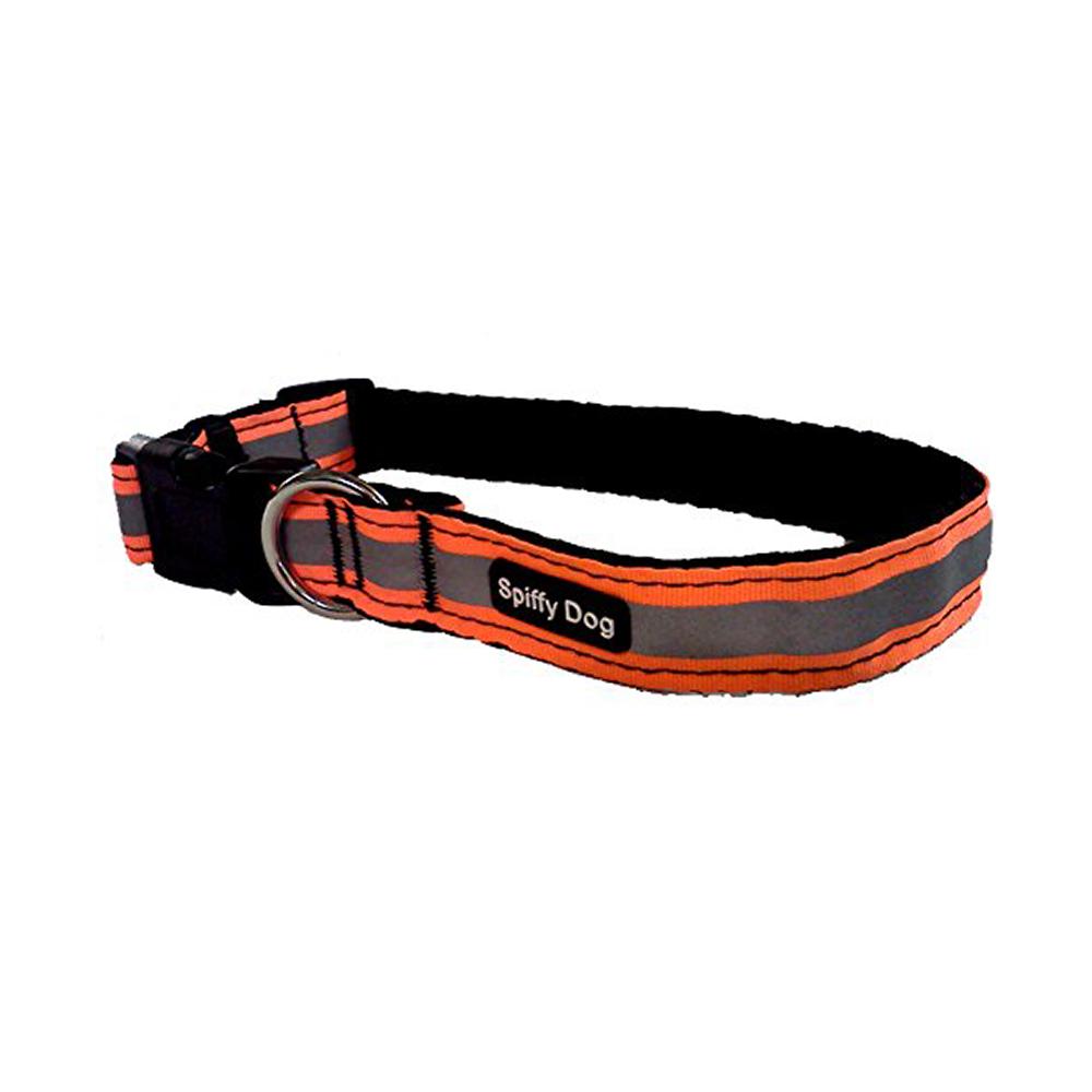 Spiffy Dog Small Orange Reflective Air Collar for Dogs