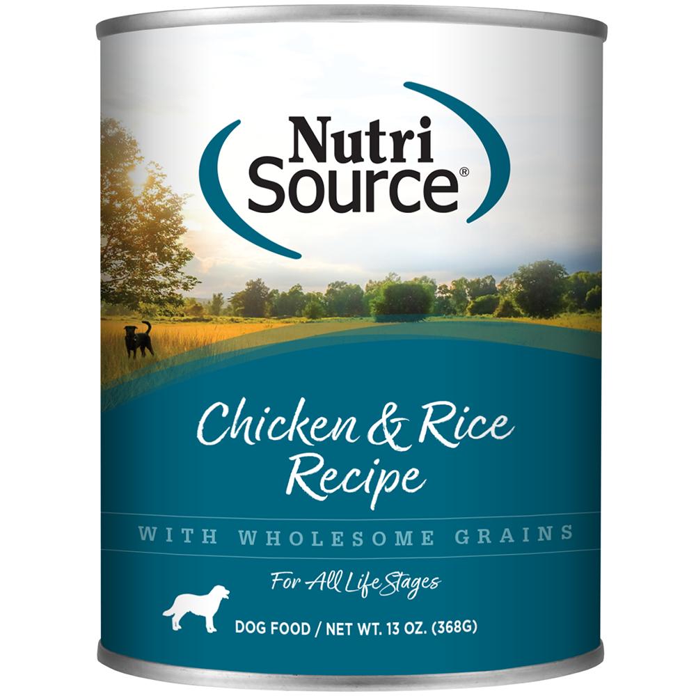 NutriSource Dog Chicken Rice 13oz case