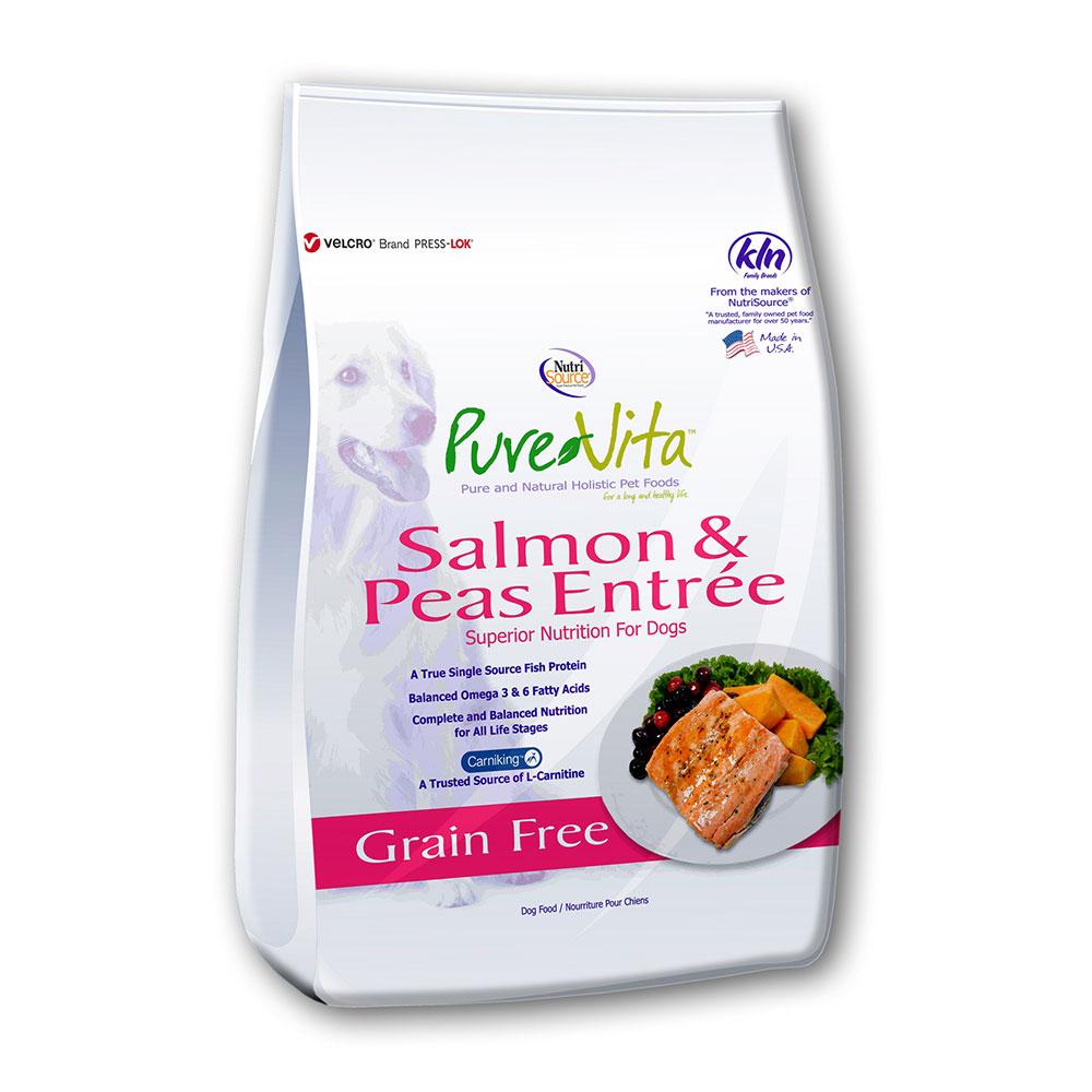 PureVita Dog Grain Free Salmon and Peas Dog Food 5Lb.