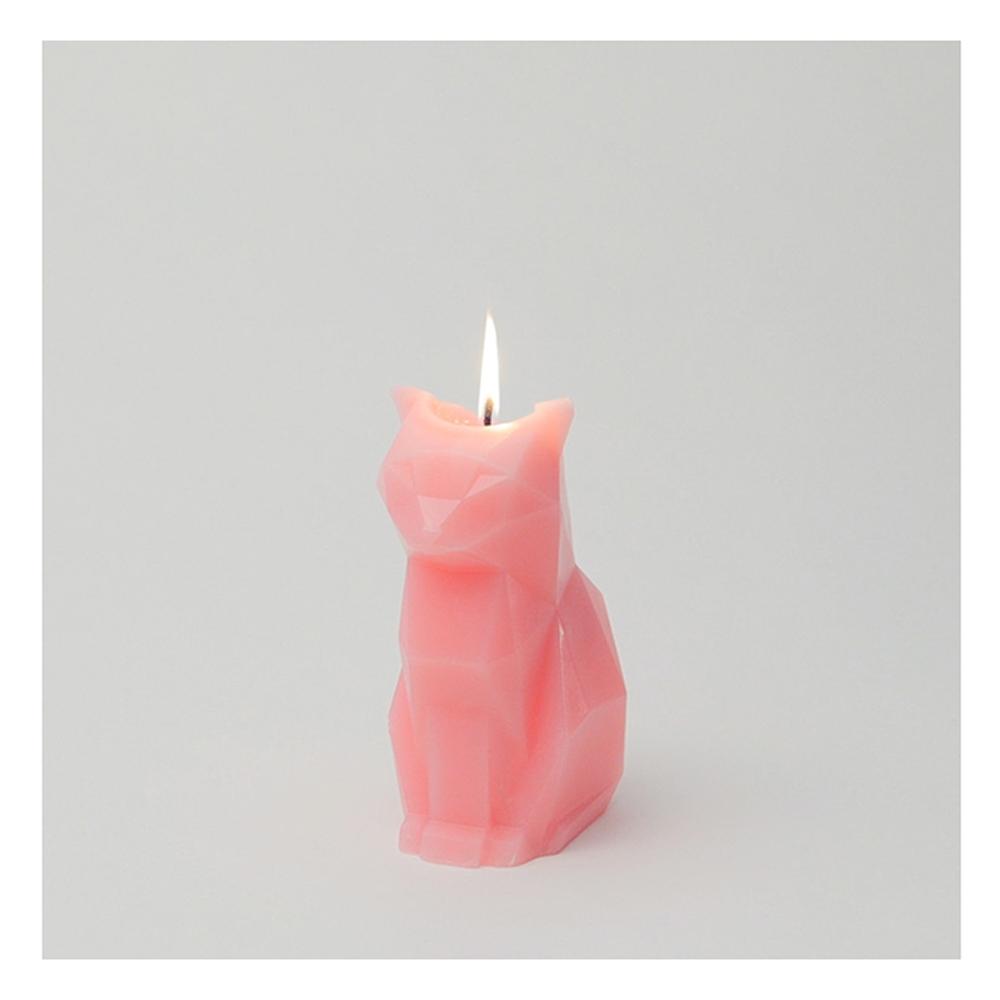 Pyro Pet Candle Kisa Pink Paraffin Wax Candle with Skeleton