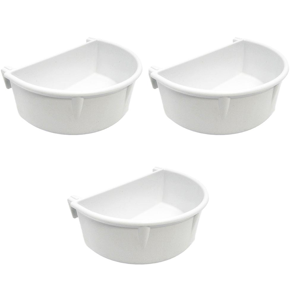 All Purpose Bird Cage Cup White 3 Pack