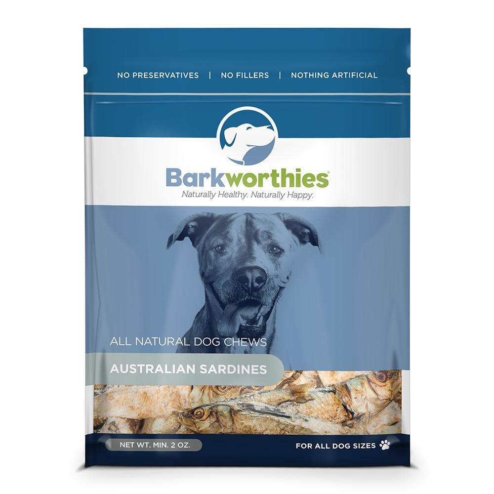 Barkworthies Natural Australian Sardines Dog Treat 2oz