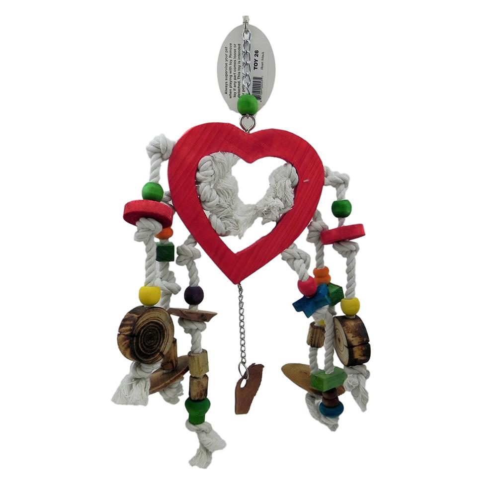 ParroTopia Heart Attack Large Natural Bird Toy