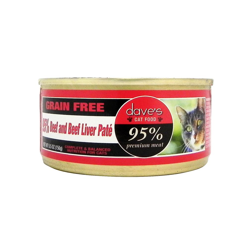 Dave's 95% Beef/Beef Liver Cat 5oz case