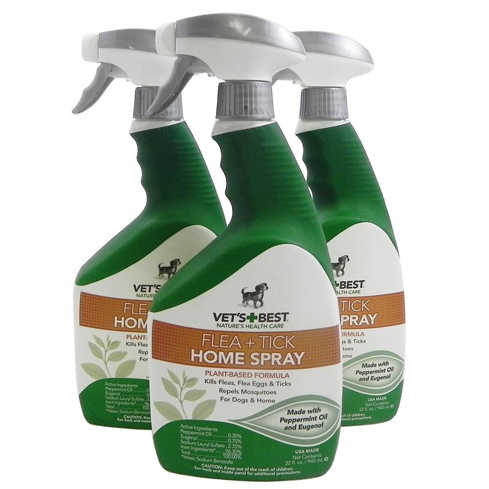 Vets Best Natural Flea and Tick Home Spray 32-oz. 3 Pack