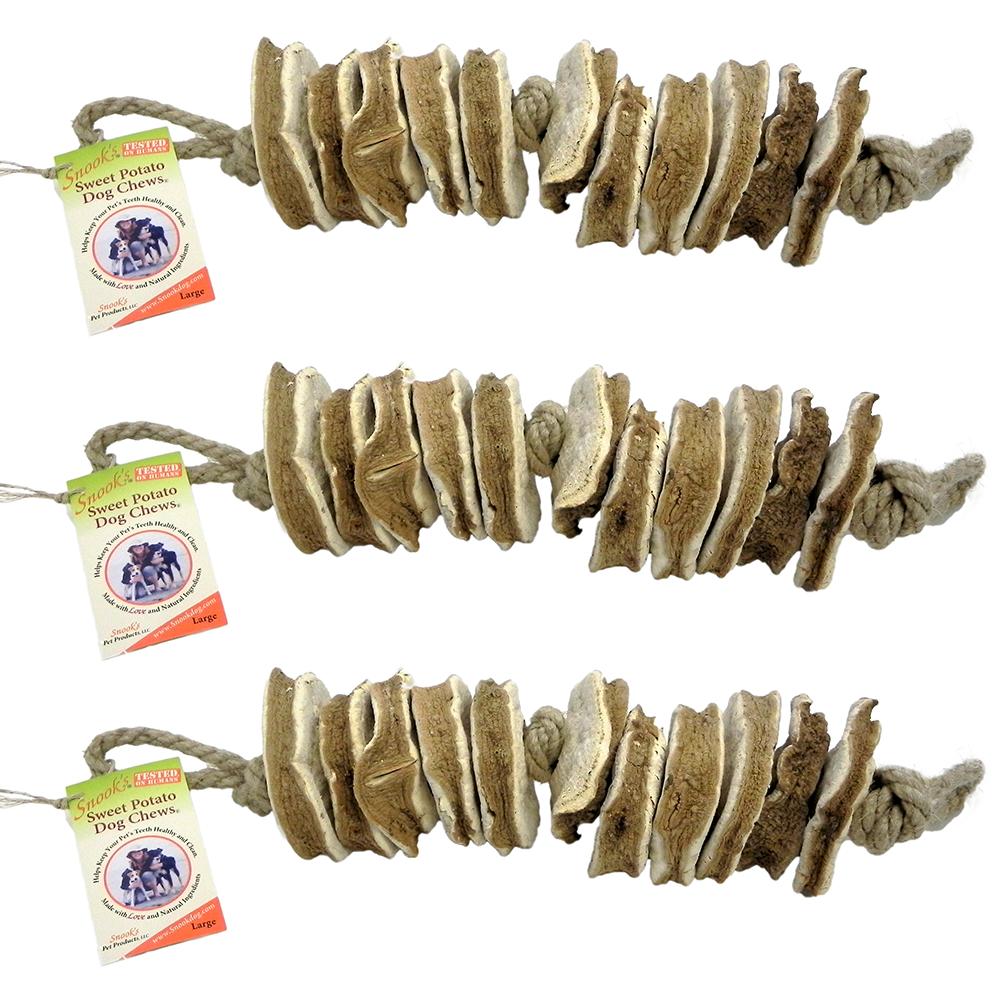 Snook's GMO-Free Sweet Potato Dog Chew Large 3 Pack