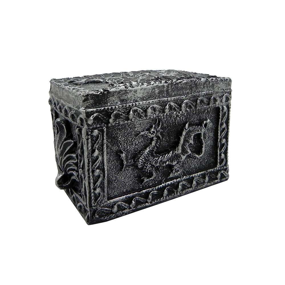 Midnight Dragons Treasure Chest Aquarium Ornament