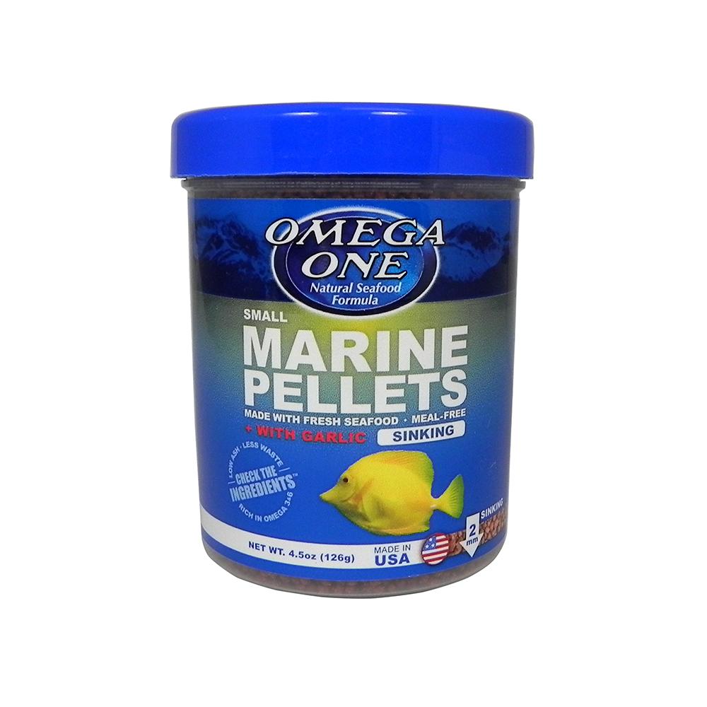 Omega One Garlic Marine Pellets Fish Food 4.25 ounce