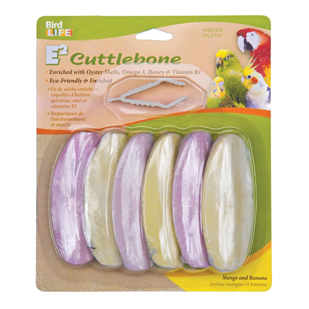 Composite Mango and Banana Cuttlebones for Birds 6 Pack