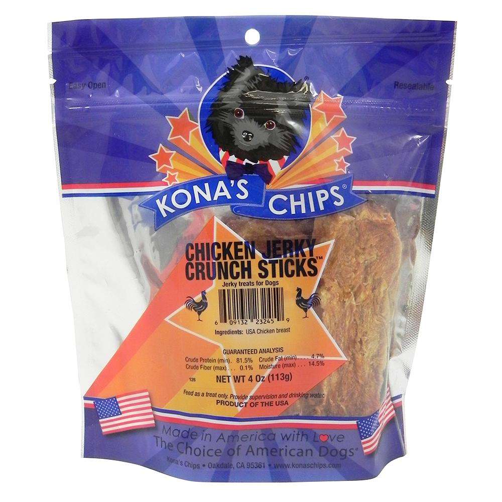 Kona's Chips Chicken Jerky Crunch Sticks 4 oz