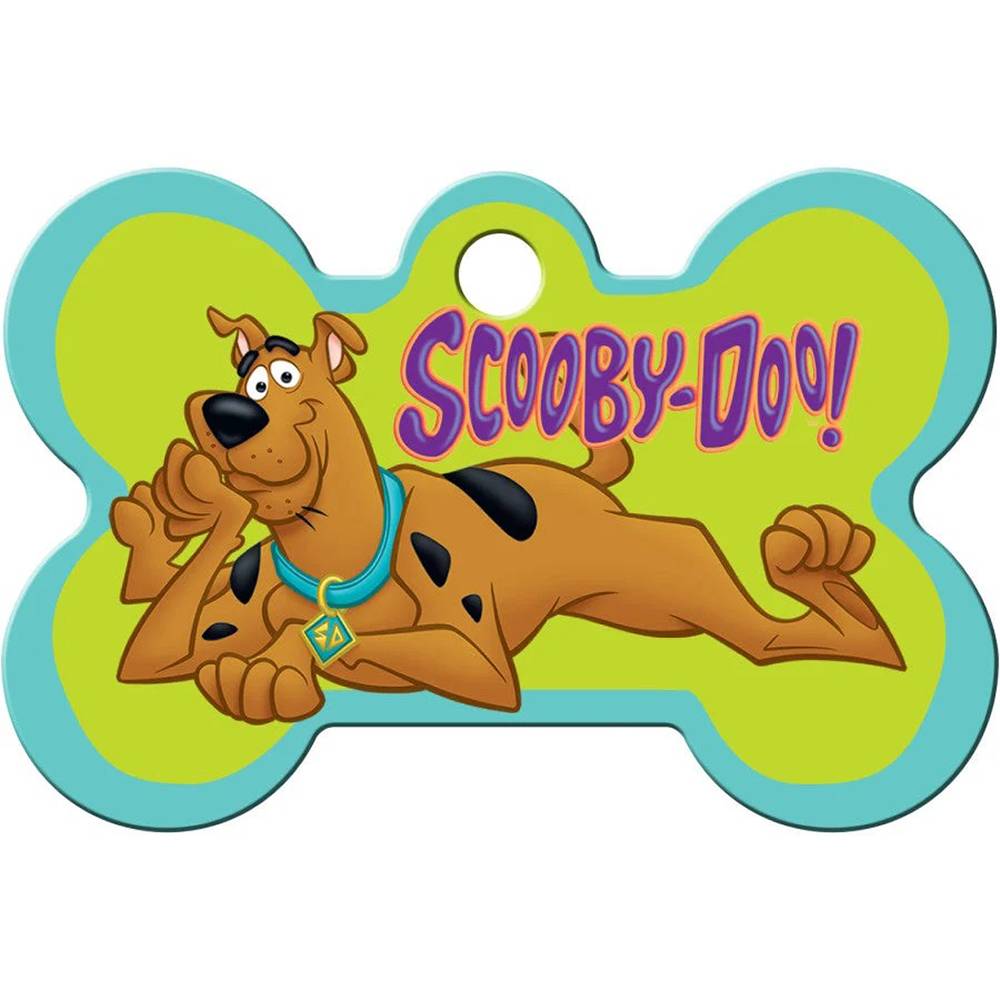 Engraved ID Tag Large Bone Scooby Doo