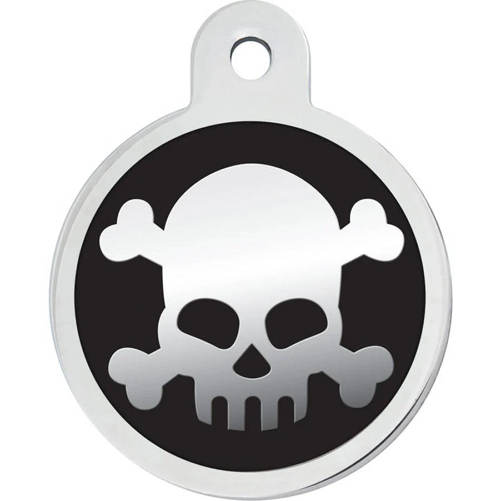 Engraved ID Tag Large Circle Raised Shamrock