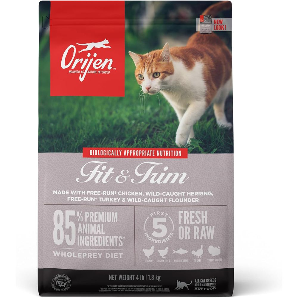 Orijen Grain Free Fit Trim Cat Food 4Lb.