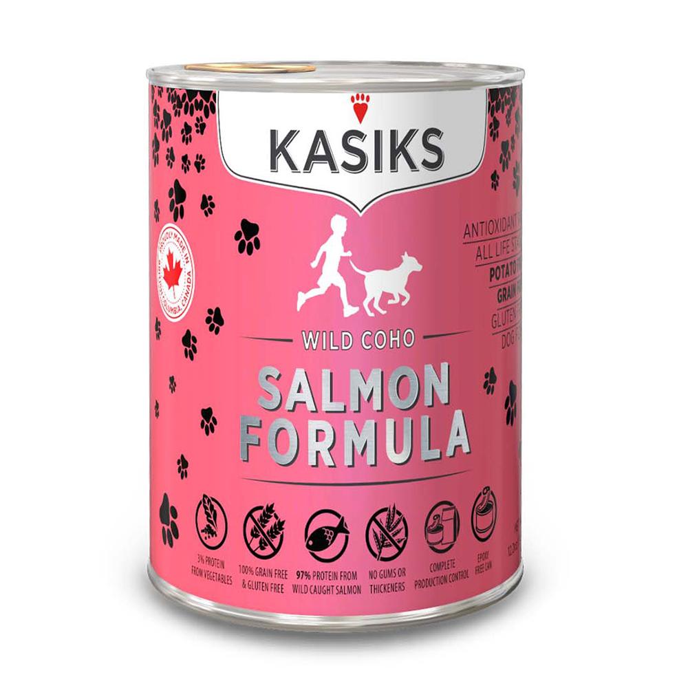 Kasiks Salmon Dog Food 12.2oz can case