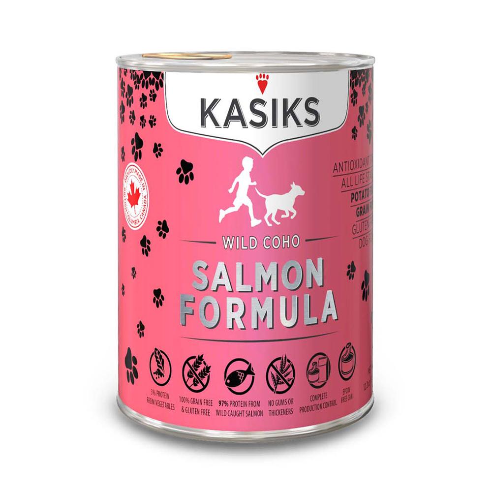 Kasiks Salmon Dog Food 12.2oz can each