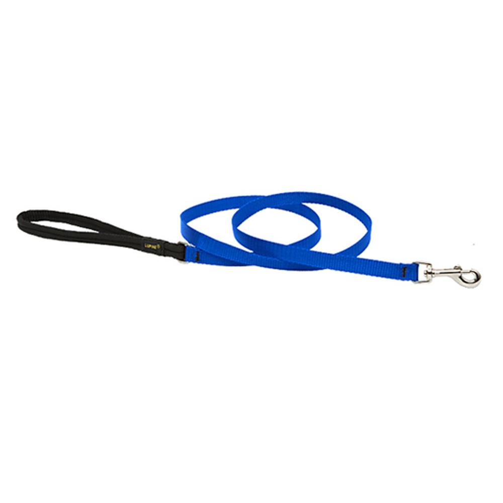 Lupine Nylon Dog Leash 4-foot x 1/2-inch Blue