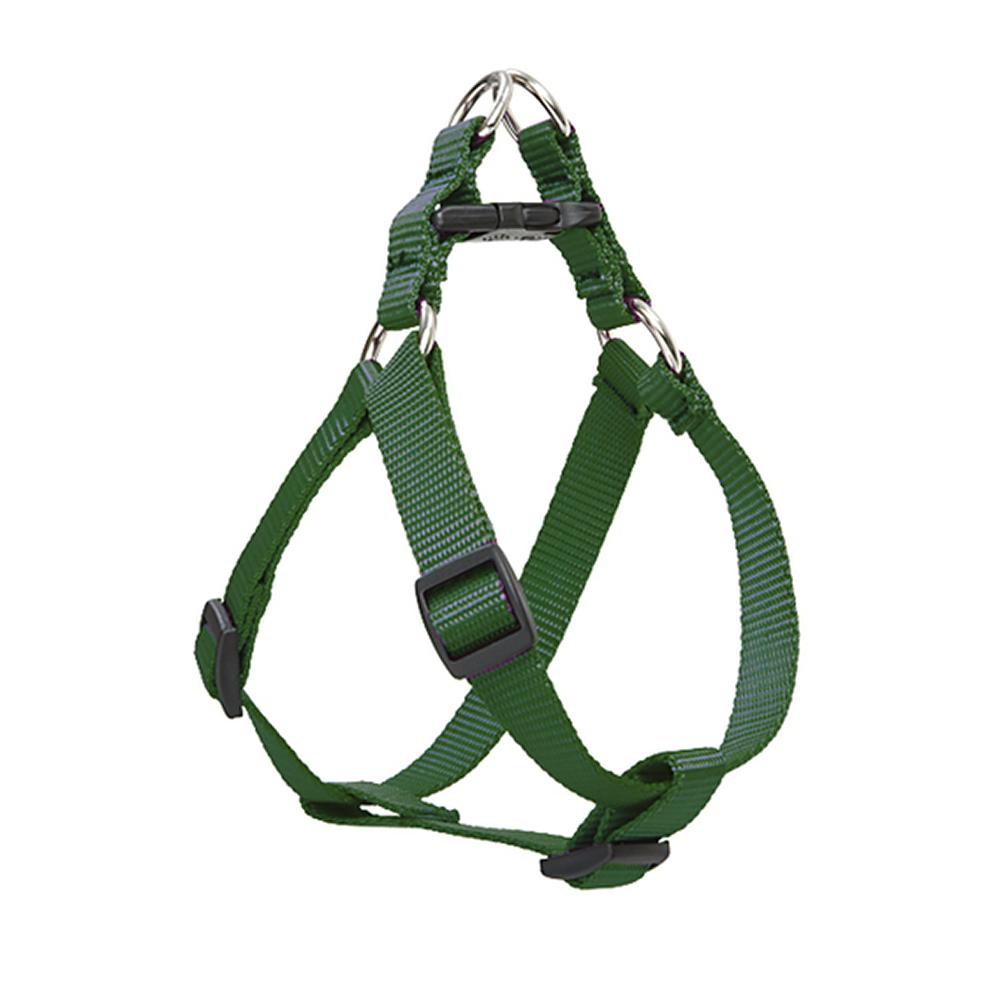 Nylon Dog Harness Step In Green 10-13 inches
