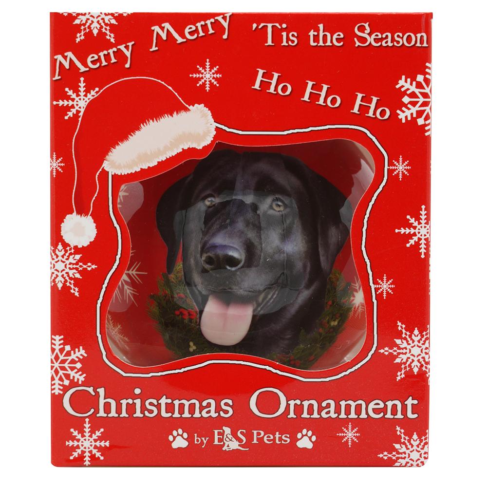 E&S Imports Shatterproof Animal Ornament Black Lab