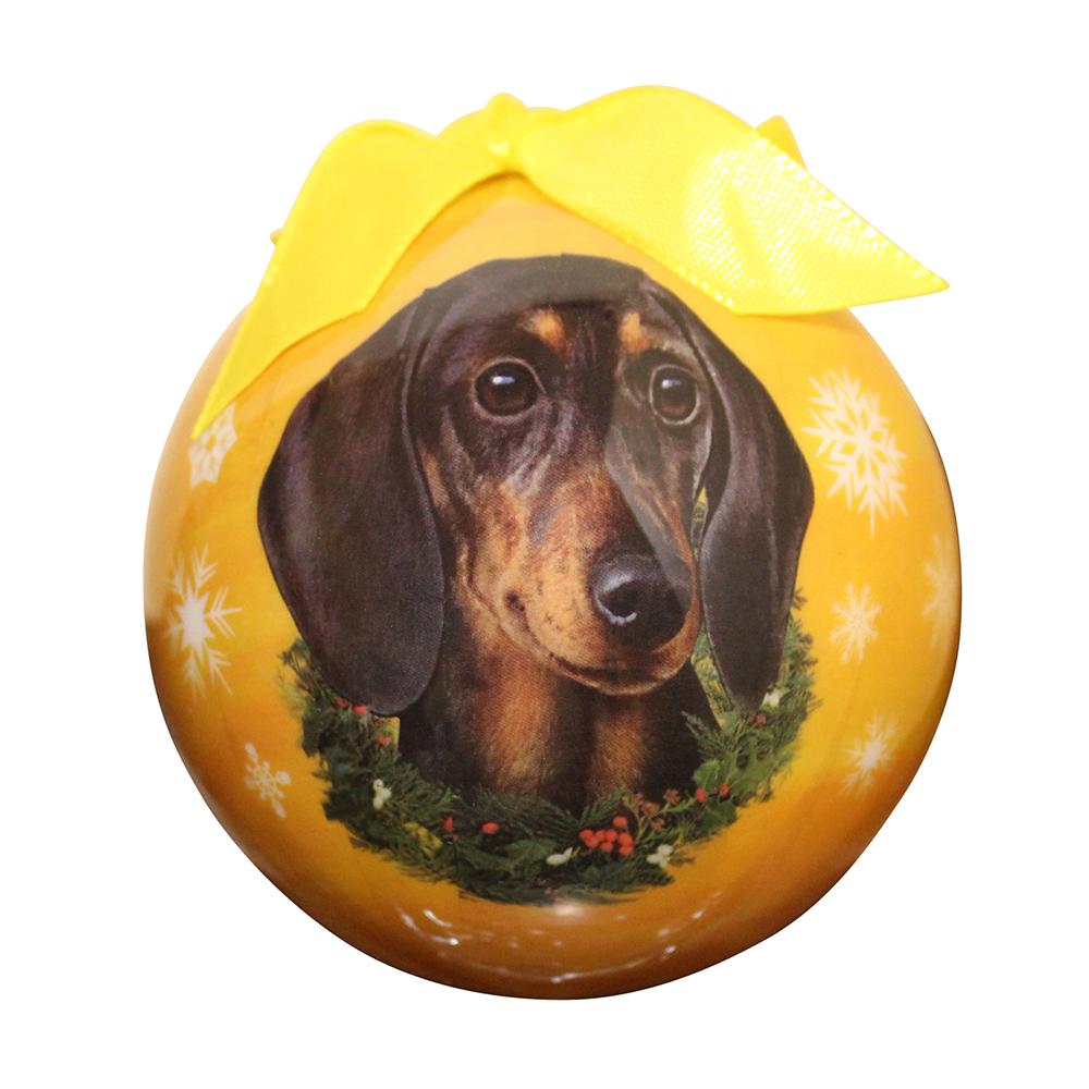 E&S Imports Shatterproof Animal Ornament Dachshund Black