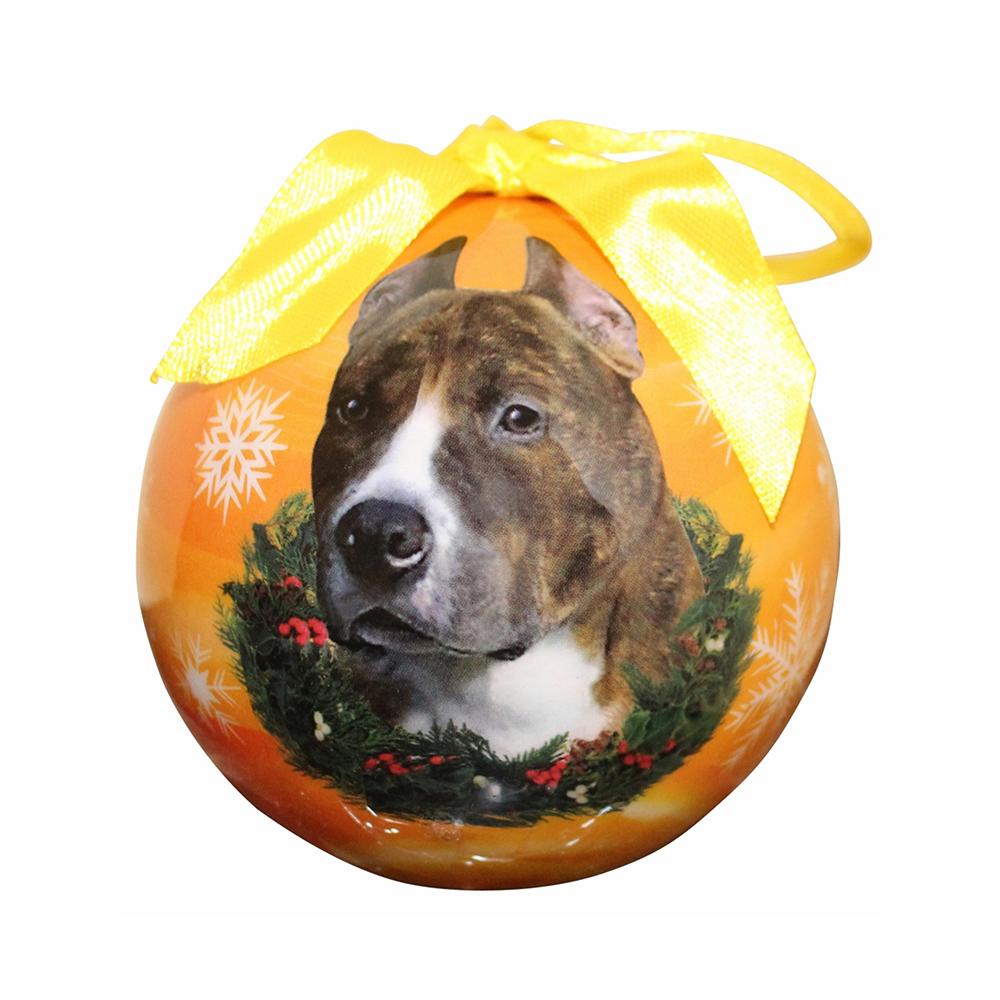 E&S Imports Shatterproof Animal Ornament Pit Bull Cropped