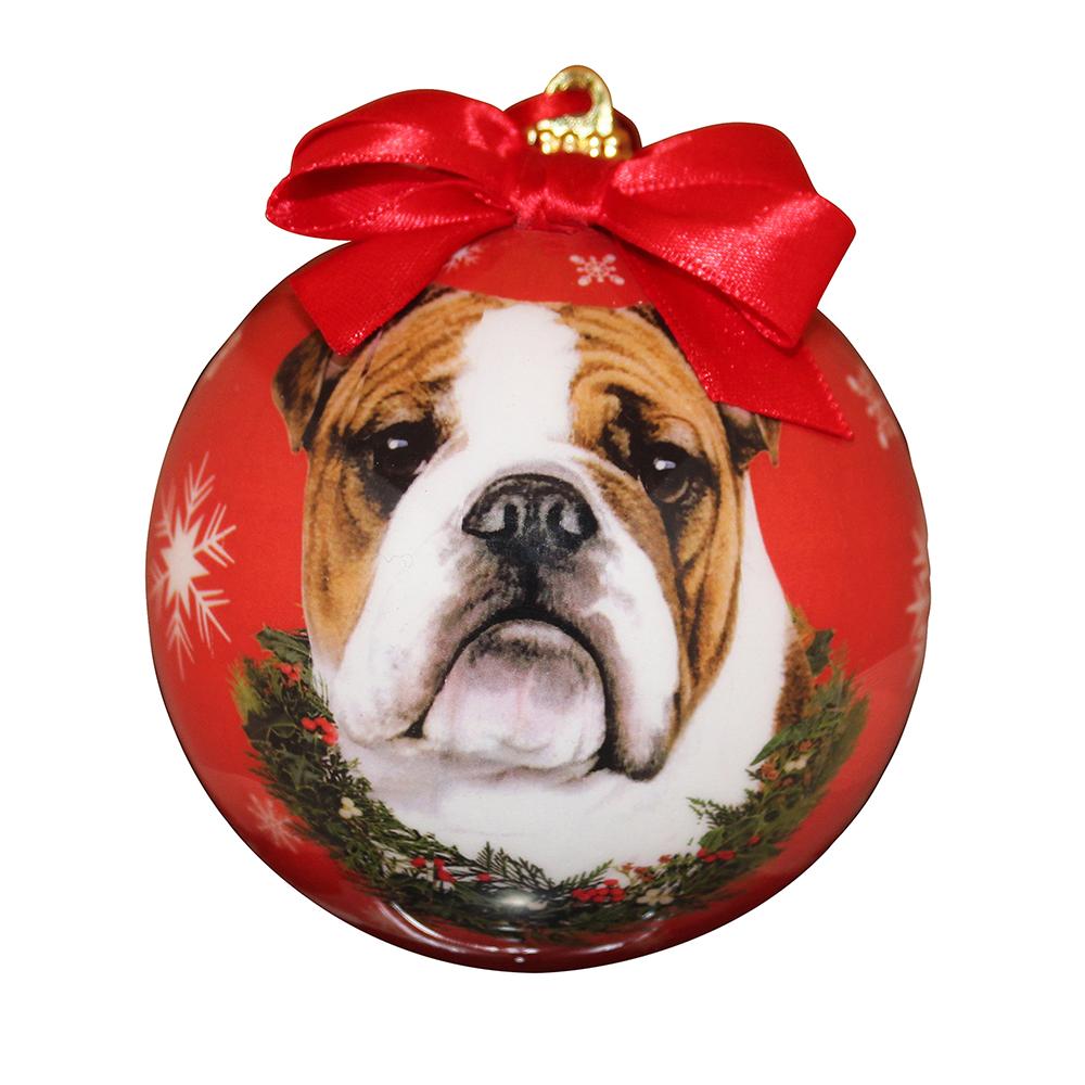 E&S Imports Shatterproof Animal Ornament English Bulldog