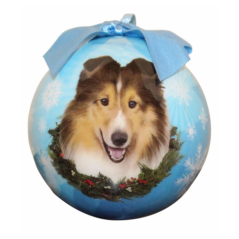 E&S Imports Shatterproof Animal Ornament Sheltie 