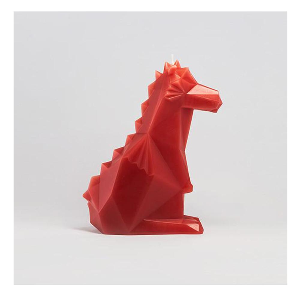 Pyro Pet Candle Dreki Red Paraffin Wax Candle with Skeleton