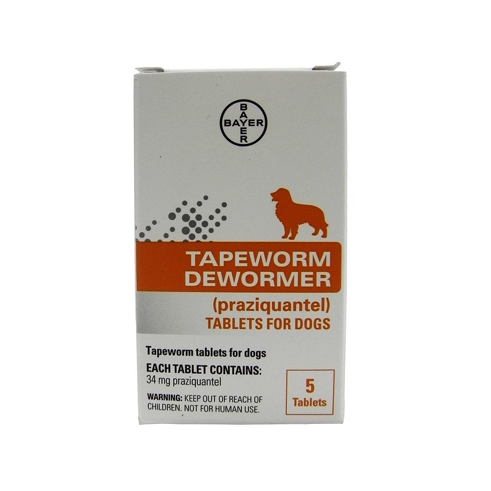 Bayer Tape Worm Tablets Dog 5 Tabs 34 mg
