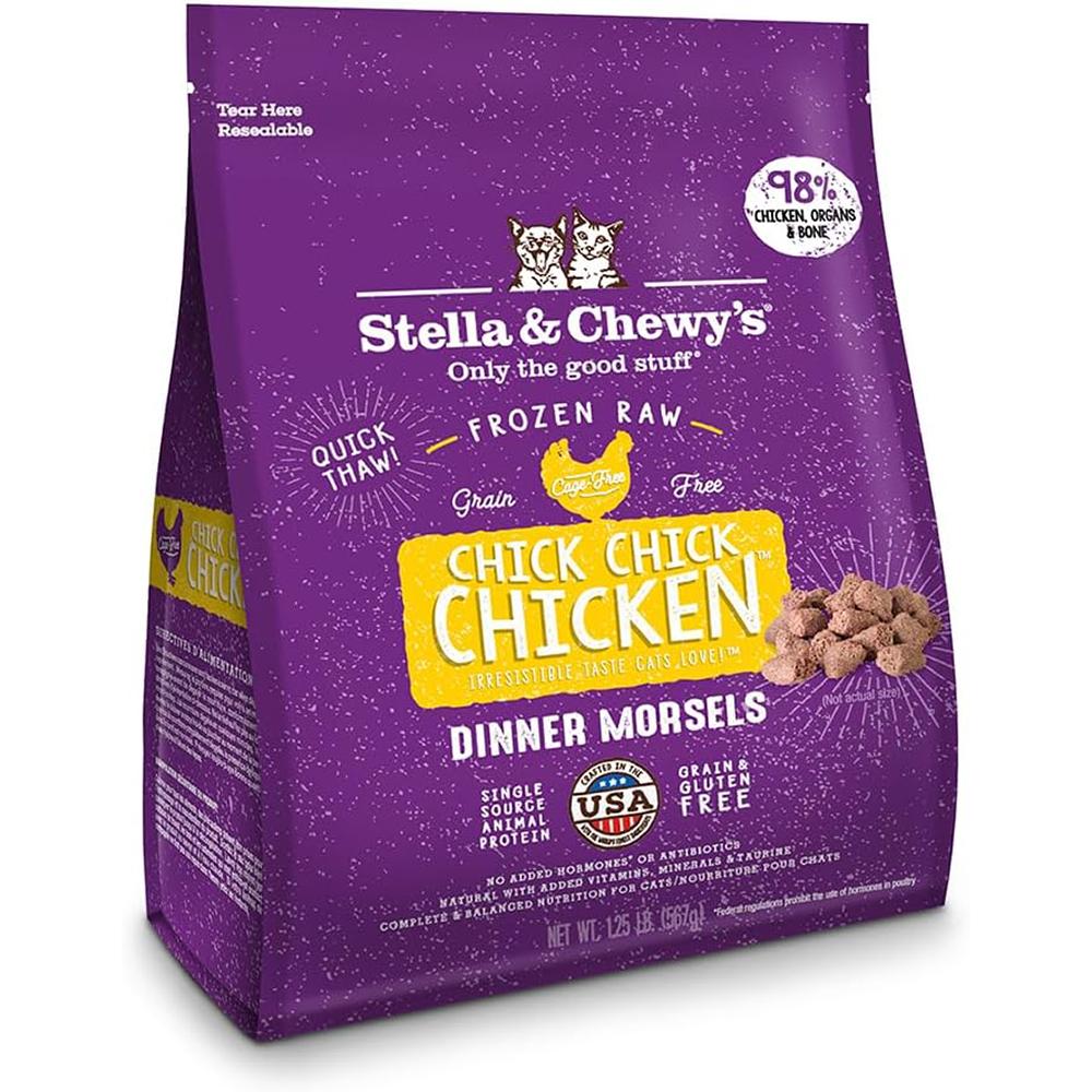 Stella Cat Frozen Chicken Morsels 1Lb.