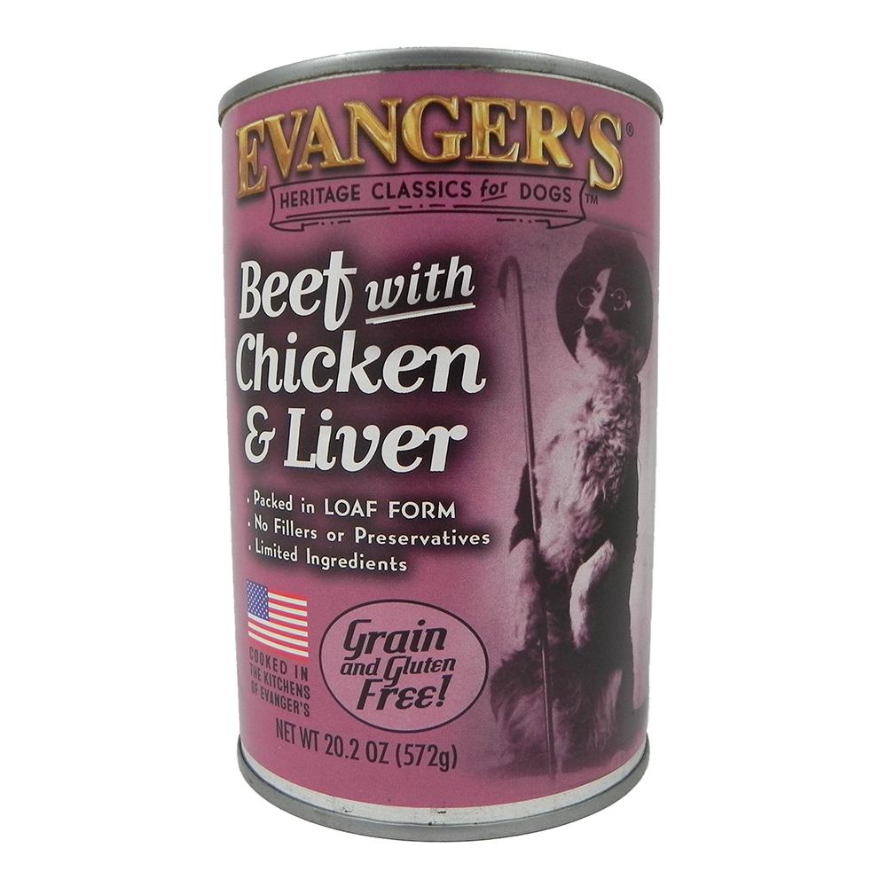 Evangers Classic Beef Chicken Canned Dog Food 20oz