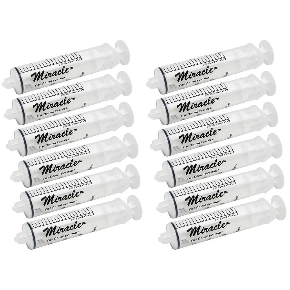 Miracle 20cc Luer Tip O-Ring Handfeeding Syringe 12 pack