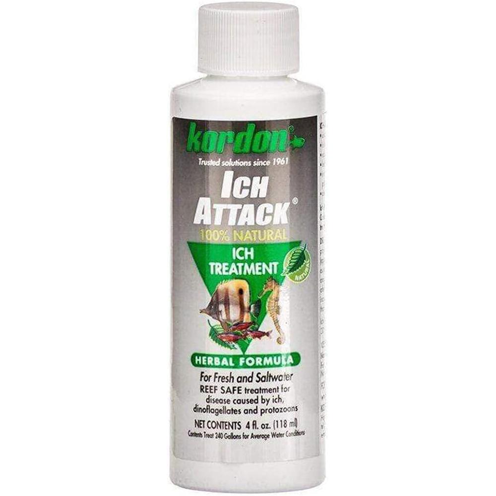 Kordon Ich Attack Natural Ich Treatment for Aquariums 4oz. 