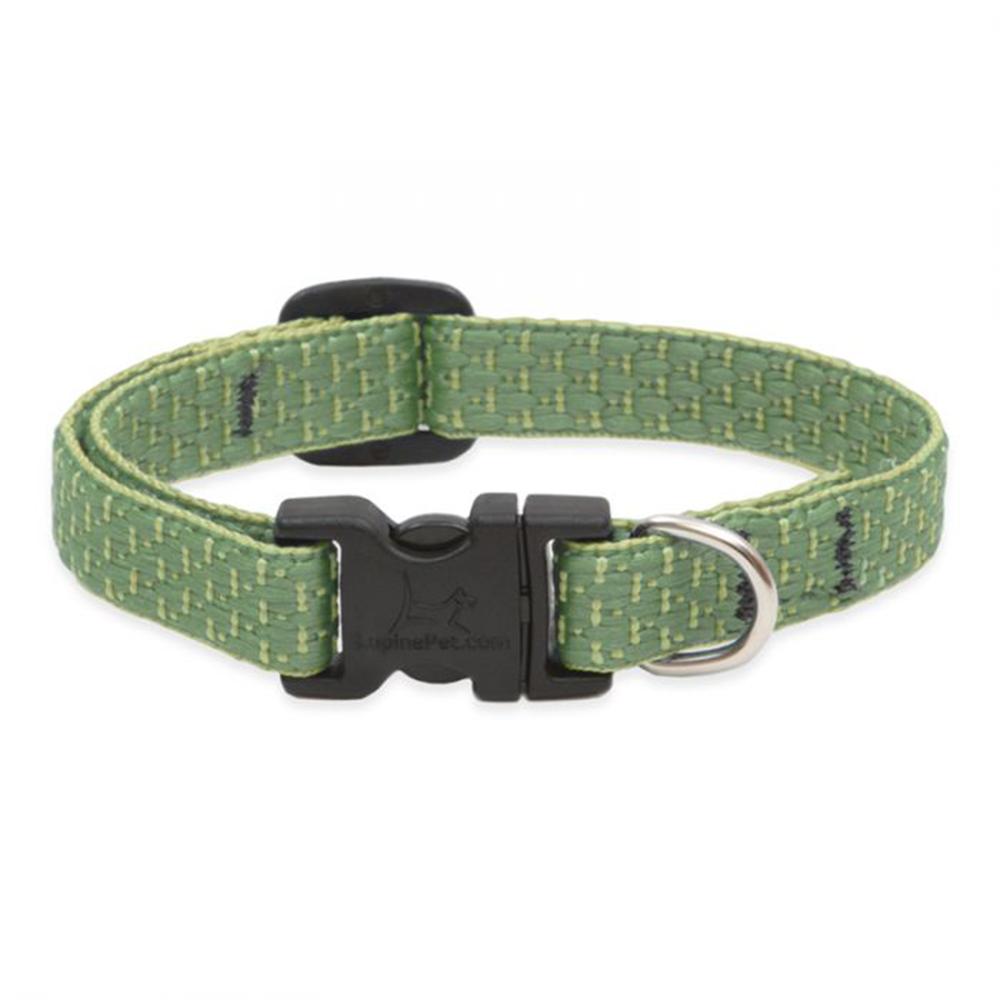 Lupine Nylon Dog Collar Adjustable Eco Moss 10-16