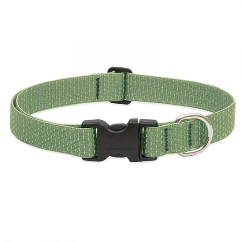 Lupine Nylon Dog Collar Adjustable Eco Moss 12-20