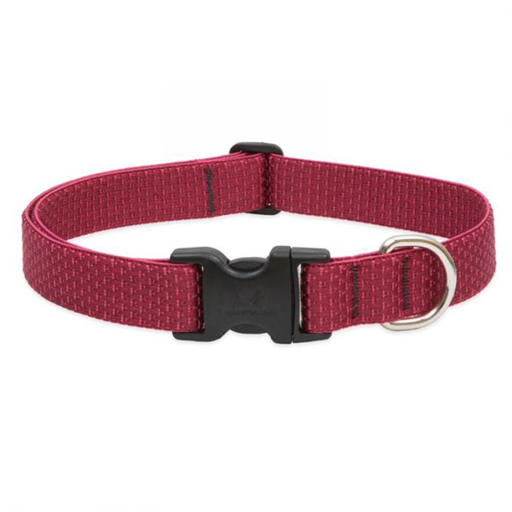 Lupine Nylon Dog Collar Adjustable Eco Berry 12-20