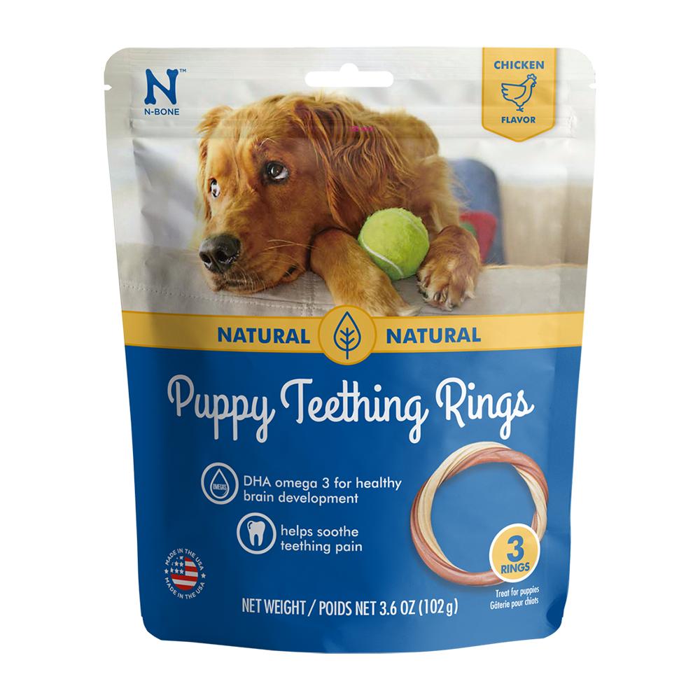 N-Bone Puppy Teething Rings Chicken 3pk