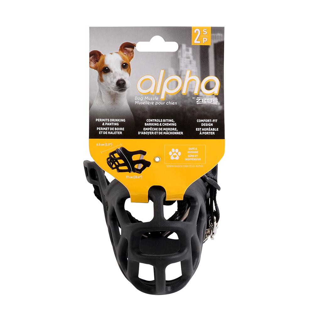 Alpha by Zeus Black Dog Muzzle Size 2 Small