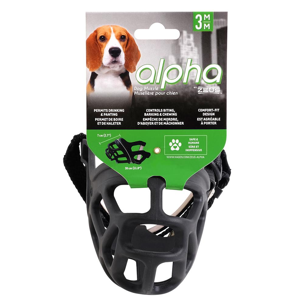 Alpha by Zeus Black Dog Muzzle Size 3 Medium