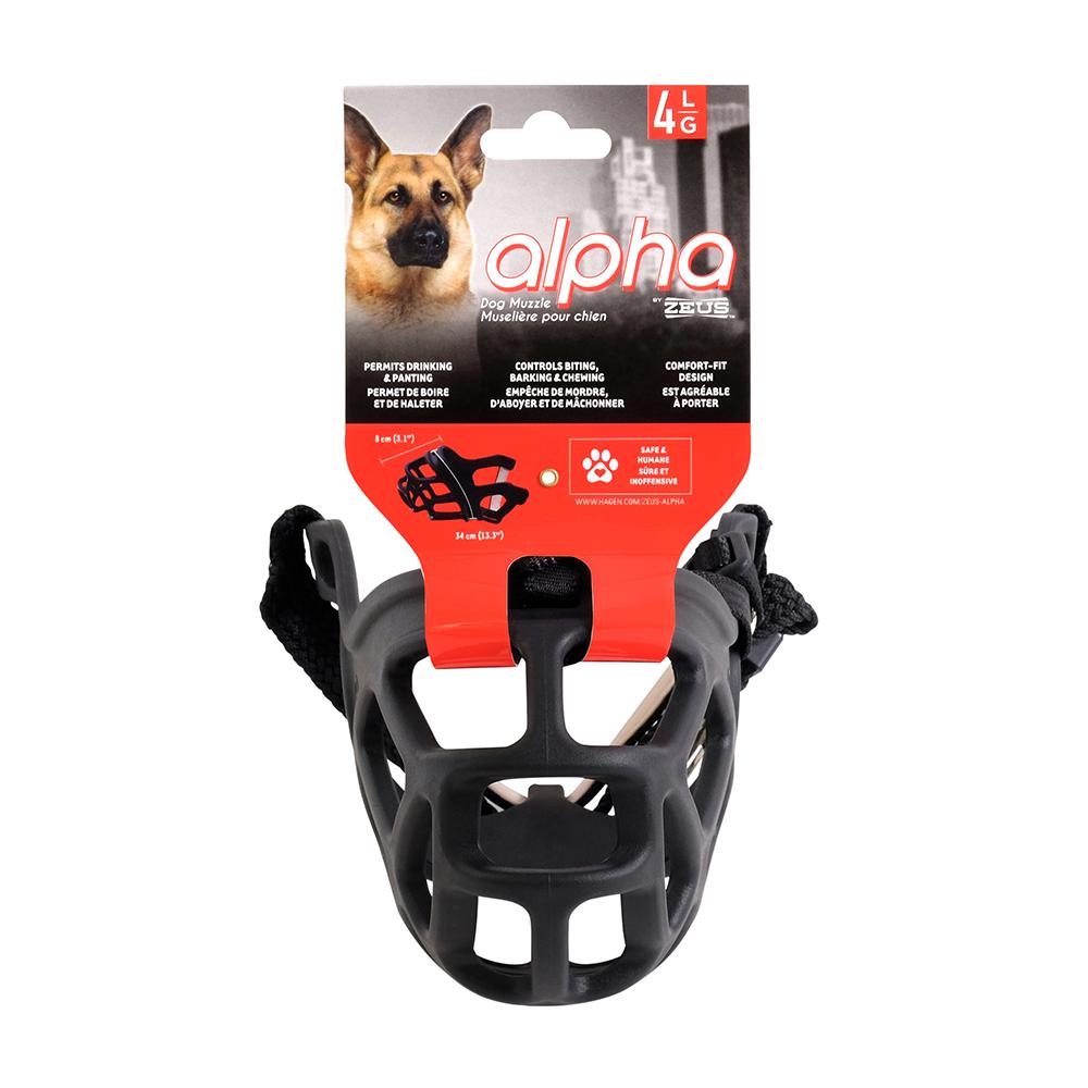 Alpha by Zeus Black Dog Muzzle Size 4 Large